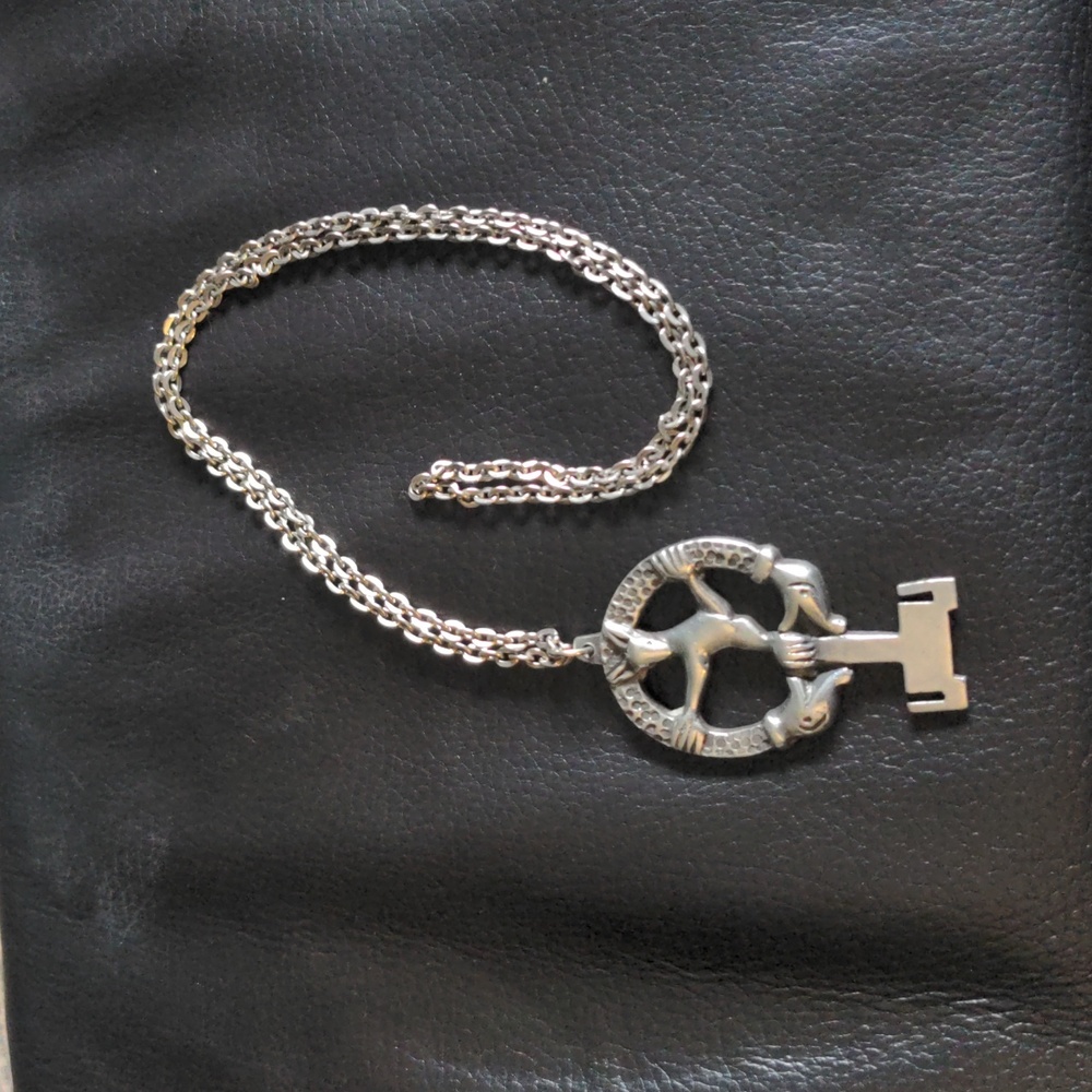 1970's Jorgen Jensen Pewter Necklace